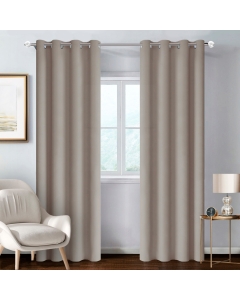 ZÁCLONY HOTOVÉ 140 X 260 CM NA PRŮCHODECH BASIC BOHO BÉŽOVÁ
