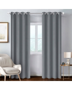 ZÁCLONY HOTOVÉ 140 X 260 CM NA PRŮCHODKÁCH BASIC ŠEDÁ