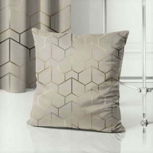 POTAH NA POLŠTÁŘ 40X40 GEOMETRIC BEIGE