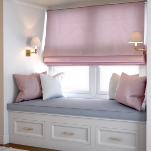 ROLETA RIMSKÁ DO 130 CM HOLLAND VELVET PUDROVÝ RŮŽ