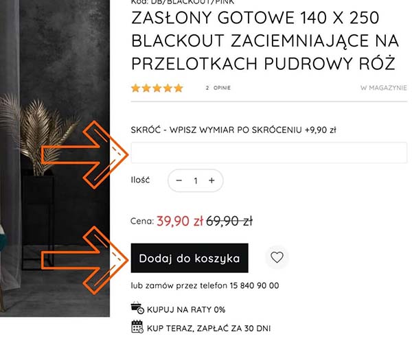 Instrukcja skracania zasłon